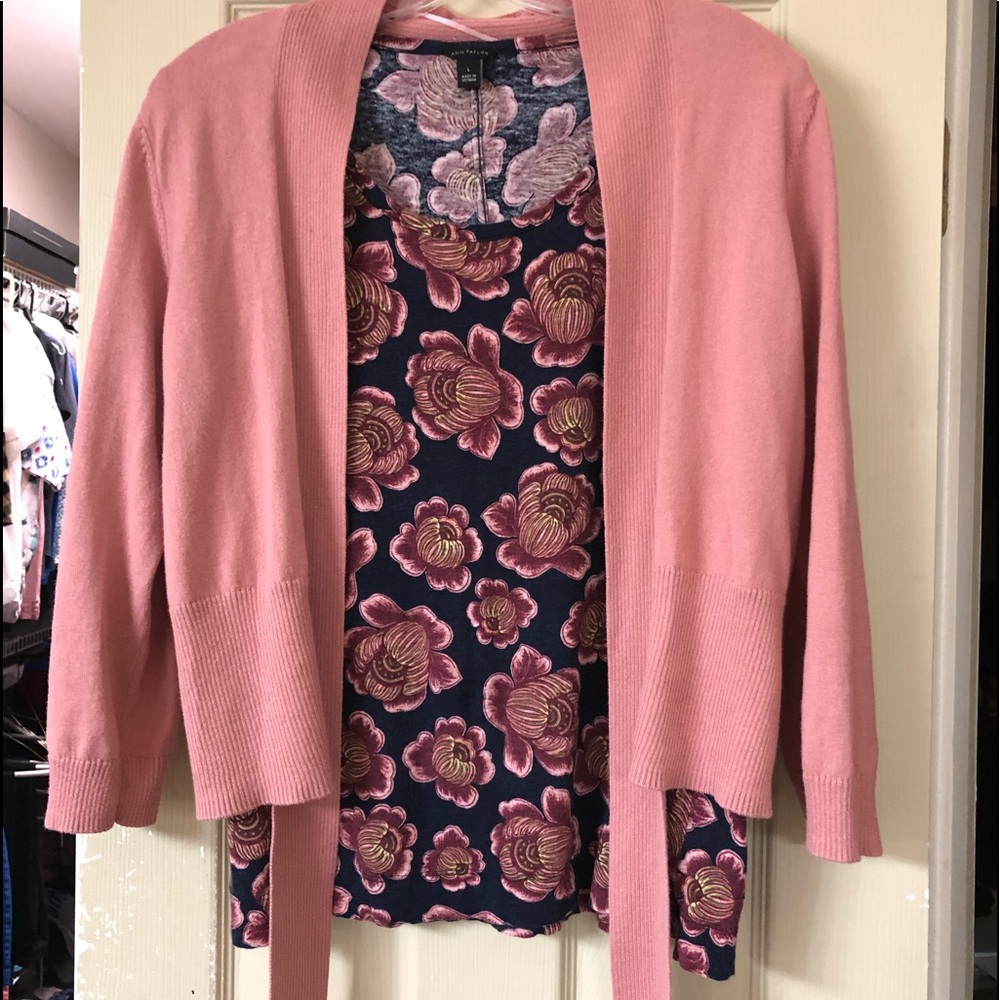 Loft sweater and blouse set
